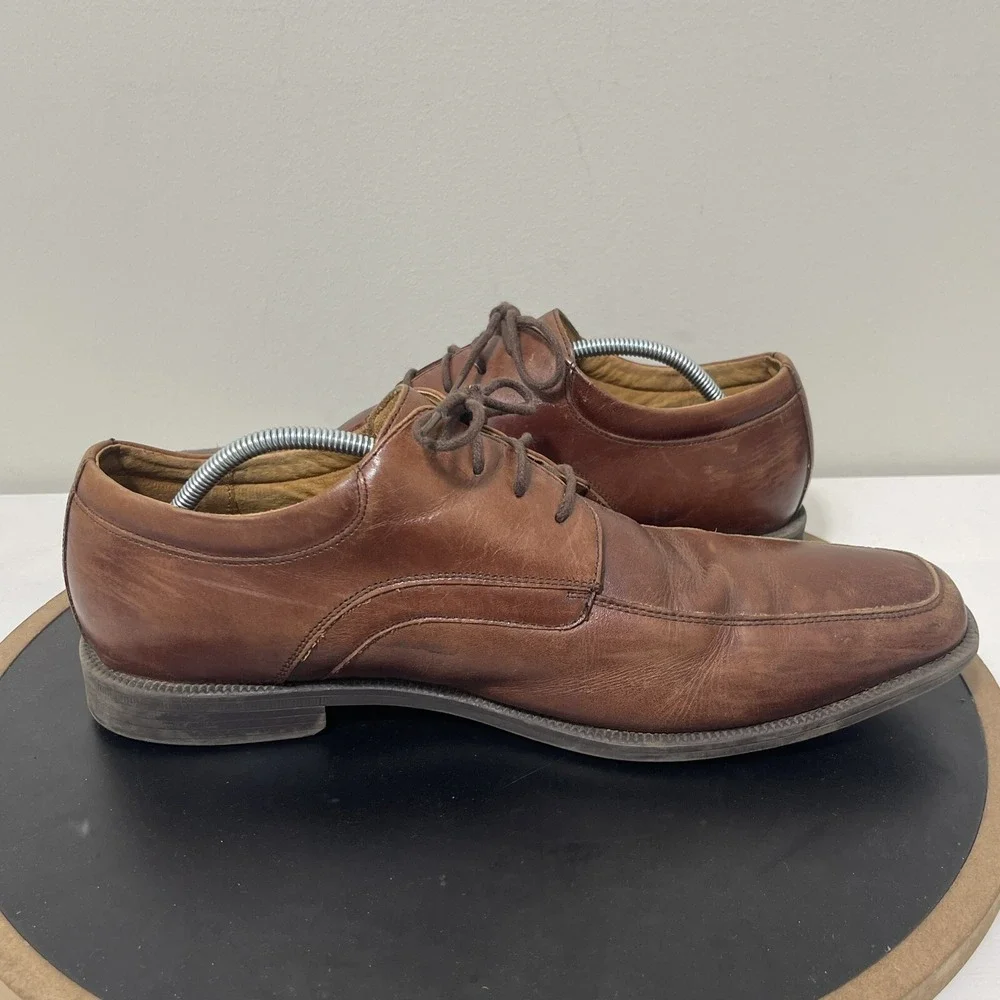 Florsheim Bicycle Toe Oxford Men 11.5 D Dress Shoes Brown Leather Classic Office